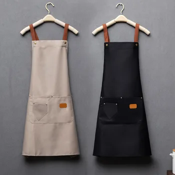 Yeni Moda Mutfak Önlükleri Kadın Erkek Şef İş Önlüğü Izgara Restoran Bar Dükkanı Kafeler Stüdyoları Üniforma