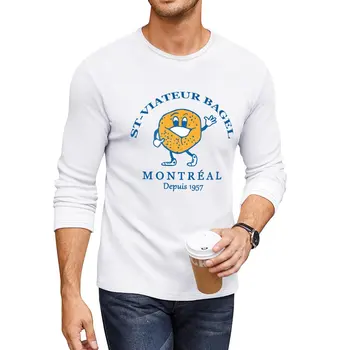 Yeni Simitler patlıyor ST Viateur Simit Montreal Depuis 1957 Uzun T-Shirt özel t shirt eşofman komik t shirt erkekler için