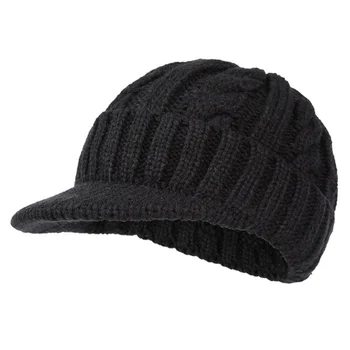 Yeni Sonbahar Kış Örgü Şapka Ördek Dil Şapka Sıcak Şapka Kış Soğuk Önleme Sıcak Kış Saf Rahat Şapka Adam için
