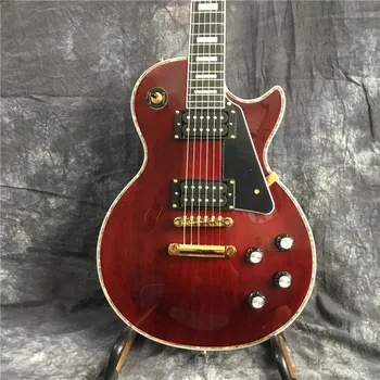 Yeni sıcak kırmızı elektro gitar, yüksek kaliteli gümüş patlama gitar, gerçek fotoğraf gösterileri tüm renkler olabilir