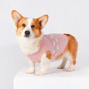 Yeni Trend Kore Bahar Yaz Pet Köpek Yelek T-shirt Kazak Giysileri Küçük Orta Köpekler İçin Fransız Bulldog Chihuahua Pug XBC29
