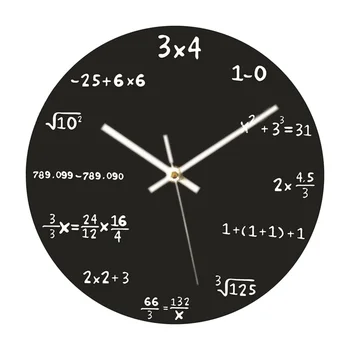 Yeni Yaratıcı Matematik duvar saati 30cm Büyük Matematik Formülleri Saat Asılı İzle Siyah Ev Yatak Odası Dekoratif Süs