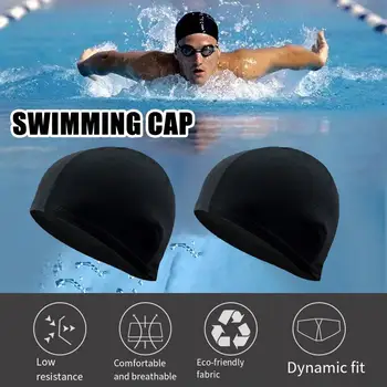 Yeni Yüzme Kap Su Geçirmez Elastik Erkek Kadın Çocuk Kulak Saç Koruyucu Şapka Yüzme Ekipmanları ile havuz kapağı Uzun Havuz Şapka Y0J5