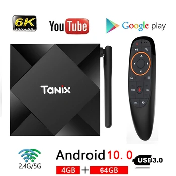 YENİ Android 10.0 TV Kutusu Max 4GB RAM 64GB ROM Allwinner H616 Tanix TX6S Android 10 Dört Çekirdekli 6K Çift Wifi TX6 Medya Oynatıcı Youtube