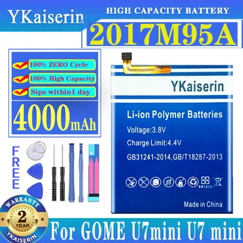 YKaiserin 2017M95A 4000mAh Pil için GOME U7mini U7 Mini Yedek Pil + Parça Kodu