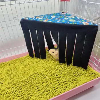 YOUZI PET Hamster Hamak Çadır Yuva Yatak Hideout Evi Kafes Aksesuarları İçin Püsküller İle Tavşan Sincap Kirpi Kobay
