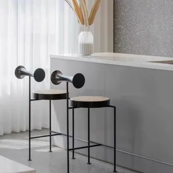 Yüksek Siyah Yemek Odası Sandalyeleri Salonlar Tasarımcı Bireysel mutfak sandalyeleri Modern Lüks Sedie Da Pranzo Ev Mobilyaları MQ50KT