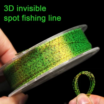 Yürüyüş Balık 100m Görünmez Benek Hattı 3D Süper Güçlü Sinek olta Florokarbon Hattı Benekli Sazan naylon olta