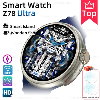 Z78 Ultra akıllı saat AMOLED Ekran Pusula NFC Kan Basıncı Smartwatch Erkekler Kadınlar Saatler pk HW3 HK5 kahraman Z3 DT3 DT4 PRO MAX