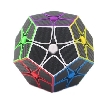 ZCUBE Karbon Fiber Sticker Kilominx Sihirli Küp Bulmaca 2x2 Dodecahedron Hız Küp Bulmaca Hediye eğitici oyuncak Çocuklar için