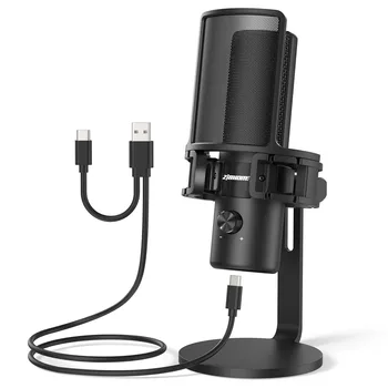 Zimhome ZTD22 Elektronik Kablolar ve Yaygın Olarak Kullanılan Aksesuarlar ve Parçalar Masaüstü Metal USB Podcast Mikrofon