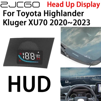 ZJCGO Araba HUD HEAD Up Ekran Hız Göstergesi Projektör Alarmı Elektronik Aksesuarları Toyota Highlander Kluger için XU70 2020 ~ 2023