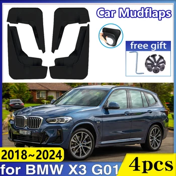 Çamurluklar BMW X3 G01 Aksesuarları 2018~2024 2023 2022 Ön Arka Tekerlek Çamurluk Pişirme Boya Çamur Flap Guard Sıçrama Araba Çamurluklar