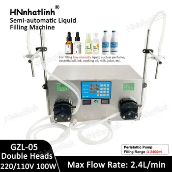 Çift Kafaları Peristaltik Pompa Sıvı şişe dolum makinesi Parfüm Su İçecek Yemeklik yağ Şişesi Su Yapma Makineleri