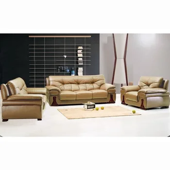 Çin oturma odası mobilya antika 1S 2S 3S hakiki deri rahat koltuk takımı