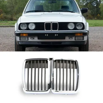 Ön Kaput Böbrek Grille Grill Merkezi Krom Siyah BMW E30 M3 3 Serisi 1982-1991