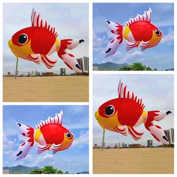 Ücretsiz Kargo 5 m büyük goldfish uçurtmalar kolye şişme alien uçurtmalar fabrika weifang uçurtmalar yamaç paraşütü kelebek kanatları 3d uçurtmalar