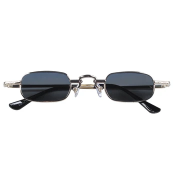 Üst!- Retro Punk gözlük açık kare güneş gözlüğü kadın Retro güneş gözlüğü erkekler Metal çerçeve