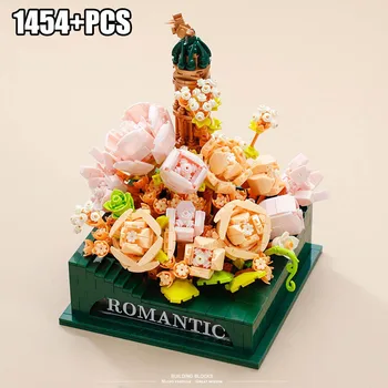 Şehir MOC Romantik Çiçek Gül Deniz Feneri Mini Boy Yapı Taşları DIY Kuğu Saray Piyano Pavilion Tuğla Oyuncaklar Sevgililer Hediye