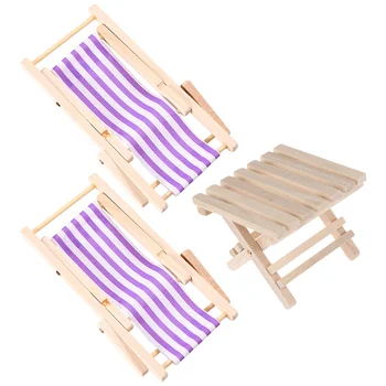 Şezlong Plaj Katlanır sallanan sandalyeler Masa Modeli Süslüyor Simüle Dekor Mavi Dekor