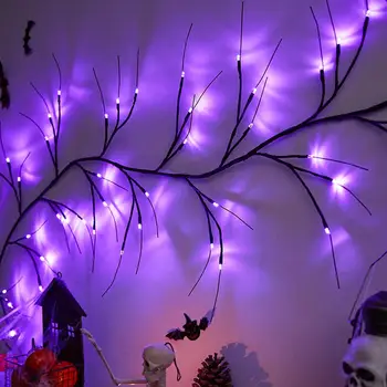 Şube Led lamba pili İşletilen Su Geçirmez Cadılar Bayramı Söğüt Asma Dal Led Lamba Çoklu Modları ile Fotoğraf Prop Süslemeleri