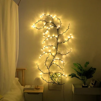 Şube ışıkları 144 LEDs noel süslemeleri ışıkları asma ağacı ev kapalı tatil söğüt ağaç ışıkları düğün bahçe