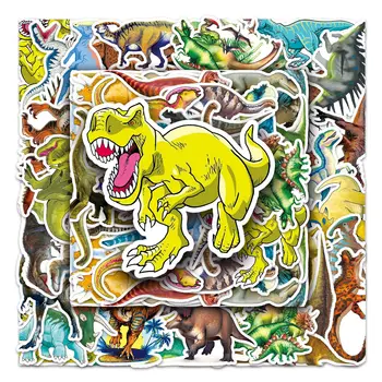10/30/50 ADET Animasyon Otoriter Karikatür Dinozor Graffiti Kaykay DIY Dekoratif Su Geçirmez çocuk Oyuncak Ödül Etiket
