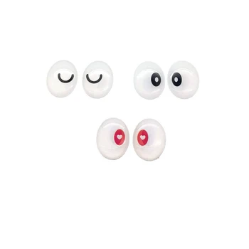 100 adet Karikatür Kristal Gözler Çıkartmalar Erkek Kız Bebek Gözler Aksesuarları Anime Heykelcik Bebek Yüz Organ Paster Göz Cips Kağıt