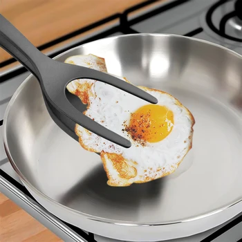 2-in-1 Tost Gözleme Yumurta Kelepçe Kavrama Omlet Spatula için Kullanılan Tost Çevirme Maşa Biftek ClipKitchen Pişirme Aksesuarları Gadget