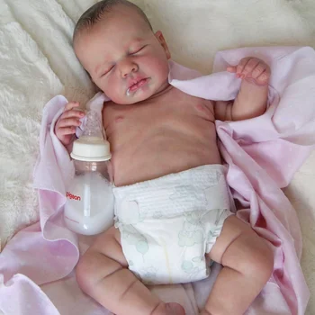 20 İnç Bitmiş Yeniden Doğmuş Bebek Bebek LouLou Kız 3D Cilt Görünür Damarlar Gerçekçi Vinil Yenidoğan Bebek Aksesuarları Oyuncak Yaş 3+