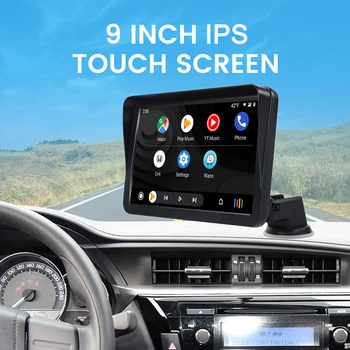 Carplay Evrensel 9 İnç Araba Kablosuz Android Otomatik Dokunmatik Ekran VW Nissan Toyota BMW Benz Opel Fiat Peugeot Kamyon Otobüs Taksi
