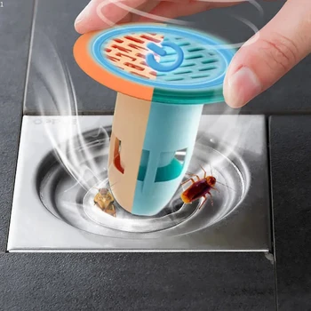 Drenaj filtresi Banyo Duş zemin kaplaması Fiş Tuzak Silikon Anti-koku Lavabo Su Filtresi Böcek Önleme Deodorant Banyo Araçları