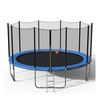 Muhafazalı yetişkinler için üretici çocuk trambolinleri güvenlik ağı ile açık havada yuvarlak 10ft trambolin
