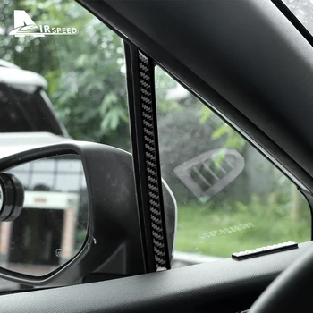 Subaru WRX / WRX STI 2022 2023 Gerçek Yumuşak Karbon Fiber Ön Arka Cam Ayağı Dekor Sticker İç Trim Aksesuarları