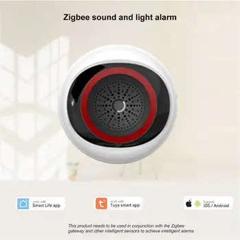 Tuya Zigbee 100DB Akıllı Ses ve ışık Alarmı iki-in-one Sensör Pil / USB Çift Güç akıllı Bağlantı bir Çeşitlilik Dev