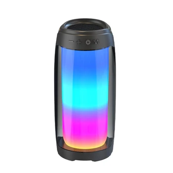YENİ bluetooth hoparlör Tam Ekran 3D Renkli portatif led ışık HiFi Hoparlör Mükemmel Bas Kablosuz Ses Kutusu TF Kart